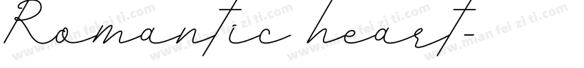 Romantic heart字体转换